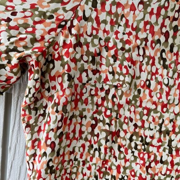 Funky Vintage GIANNI Abstract Blouse – 90s Rayon Sheer Made in USA – Sz 10 M/L - Picture 3 of 12